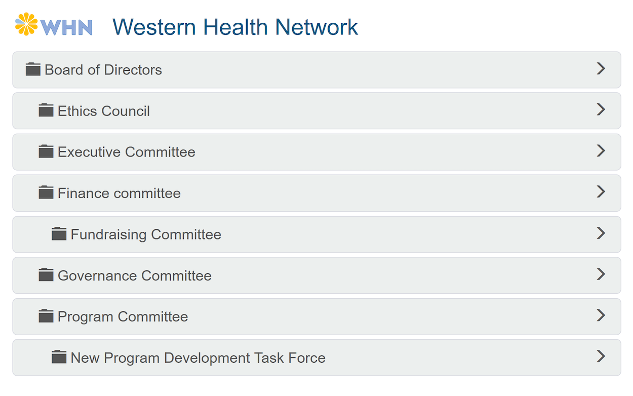 MyCommittee dashboard